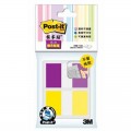 3M Post-it 680-2PK-3 25mm*44mm 黄+紫 透明指示标签 抽取式标签系列