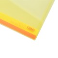 deli得力文件袋  5504 A4 透明粘扣文件袋 透明黄色 / 白色   12只/包