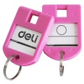 得力9330彩色分类管理钥匙牌钥匙扣钥匙盘保管箱扣挂牌可标记塑料